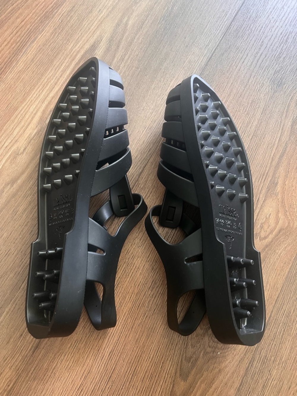 Brand new Melissa Black Jelly Woven Slingback Sandals Size 10 - Picture 3 of 5